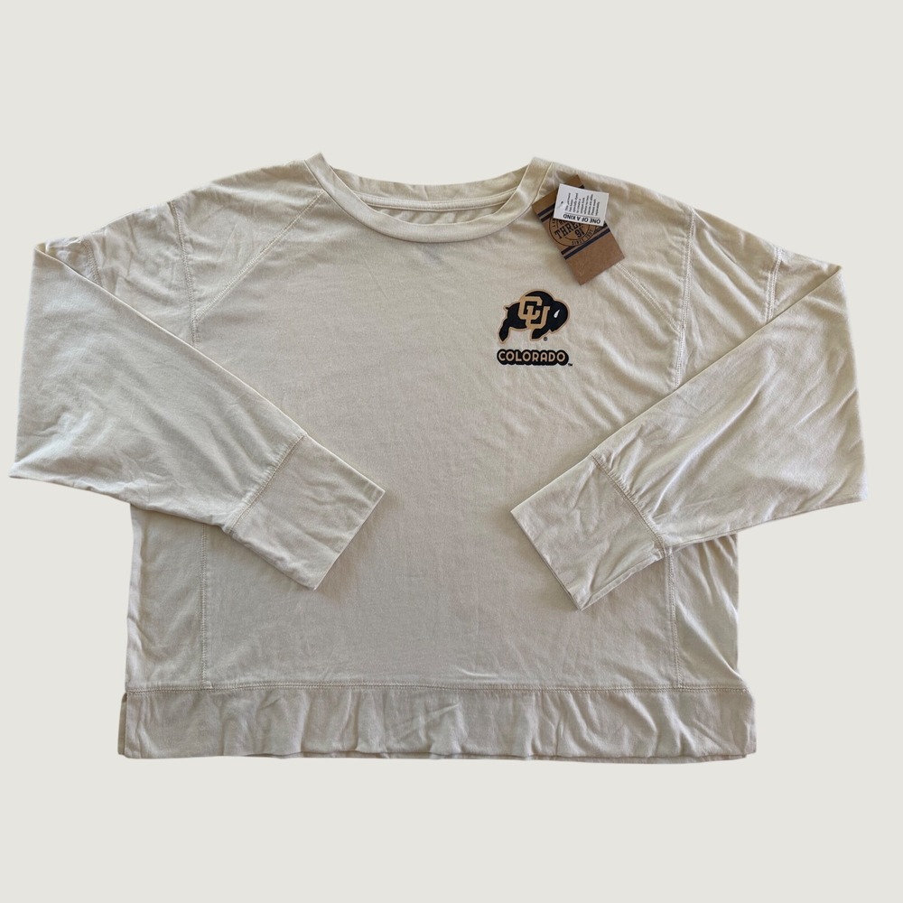 Rivalry Threads Colorado Buffaloes Long Sleeve Top Cream Women XL 16/18 NWT